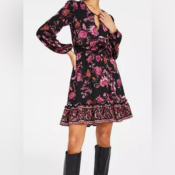 INC International Concepts Dresses & Skirts - INC dress from Macy’s black and floral like new condition great for a night out